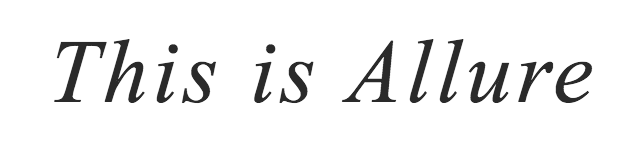 This is Allure blog logo