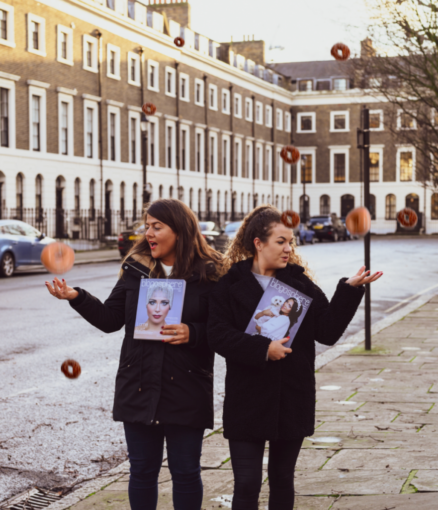 Blogosphere team catching raining doughnuts