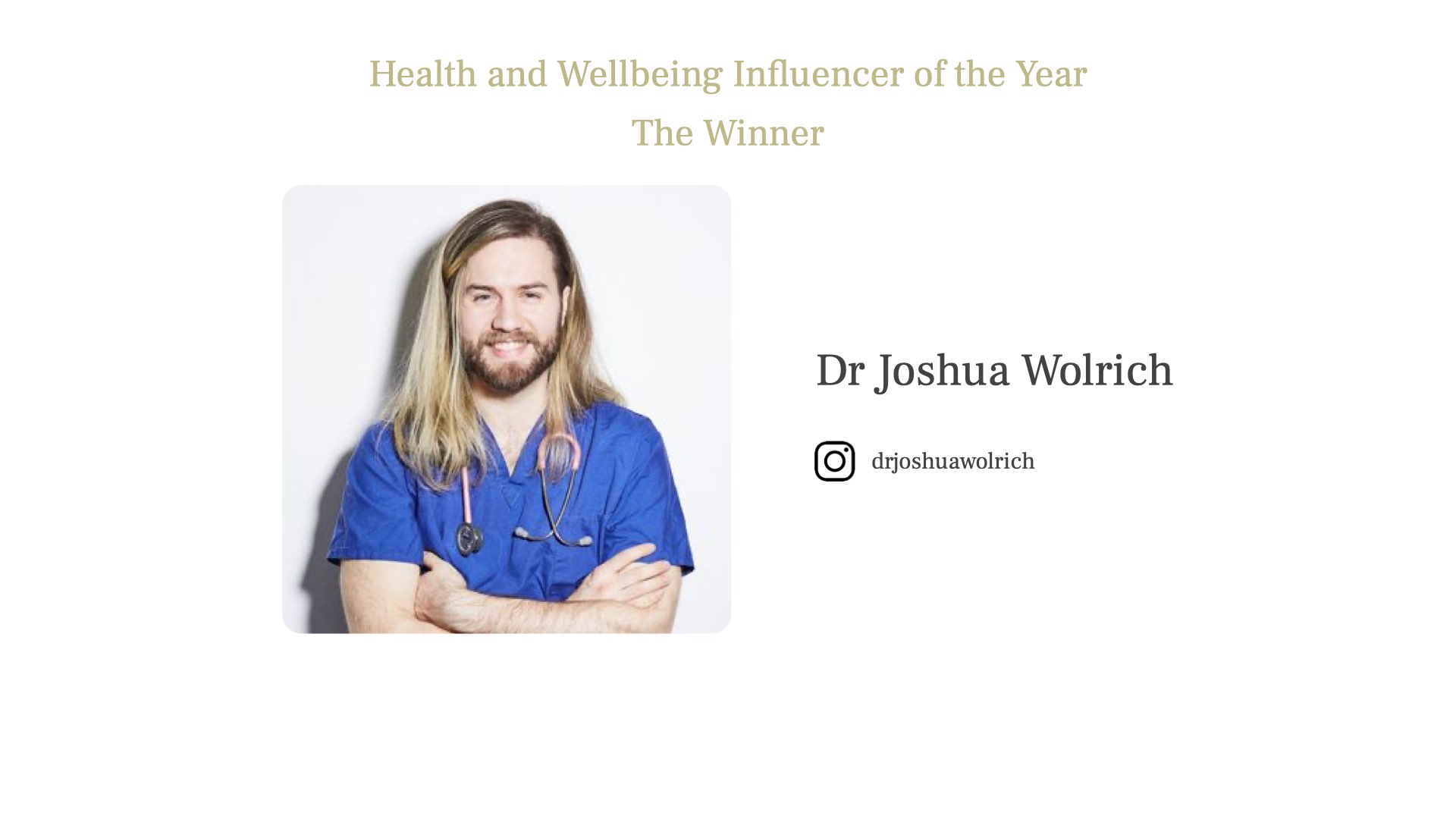 Health and Wellbeing Influencer of the Year 2021