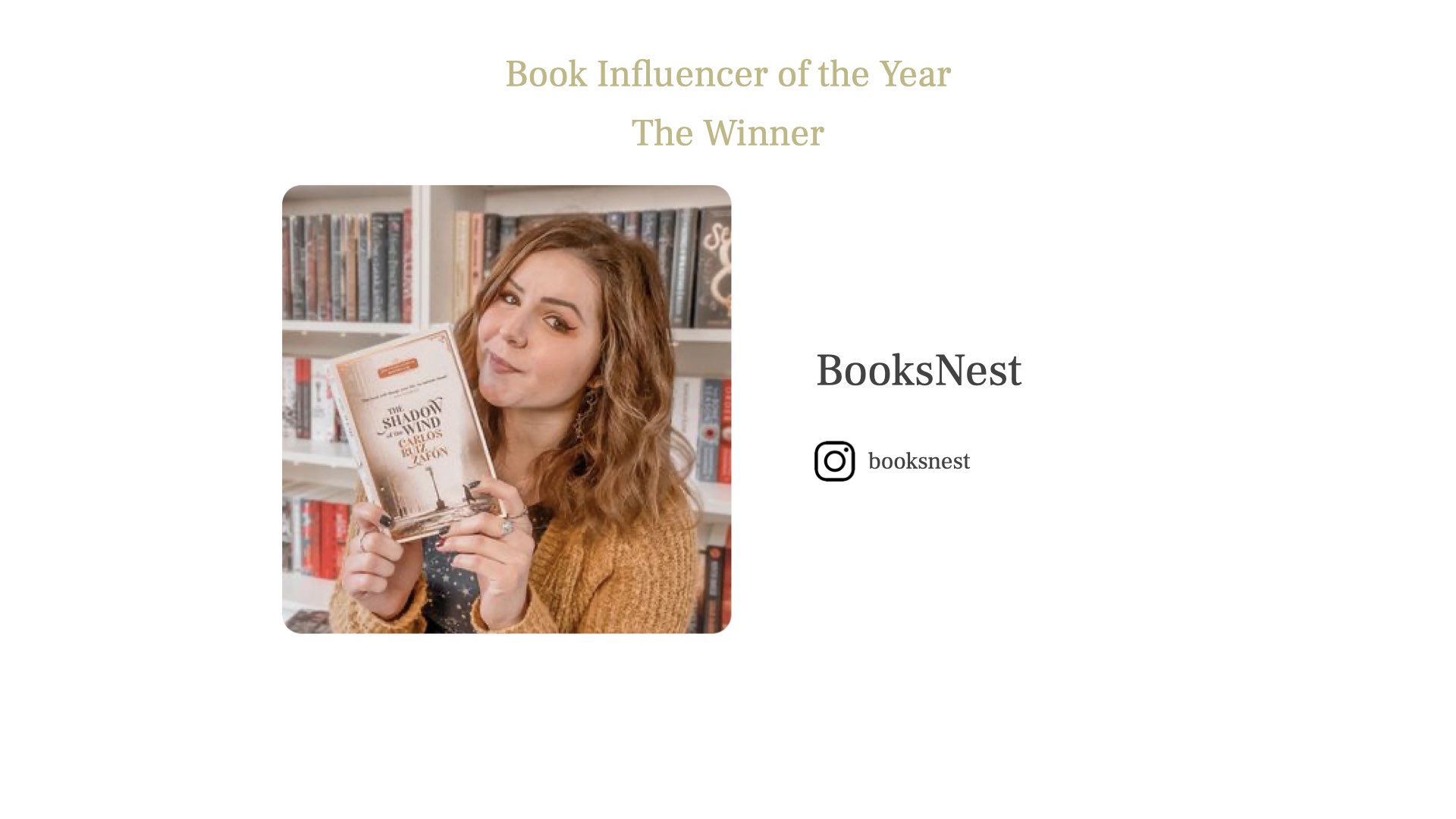 Book Influencer of the Year 2021