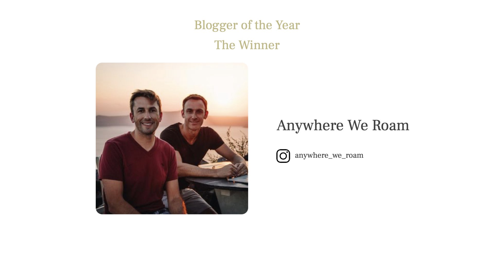 Blogger of the Year