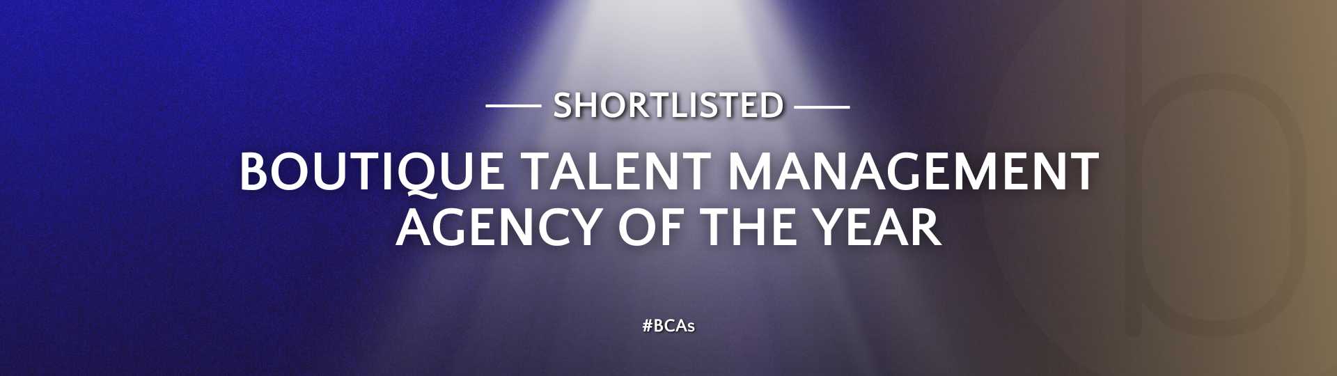bCreator Boutique Talent Management Agency Shortlist 2024