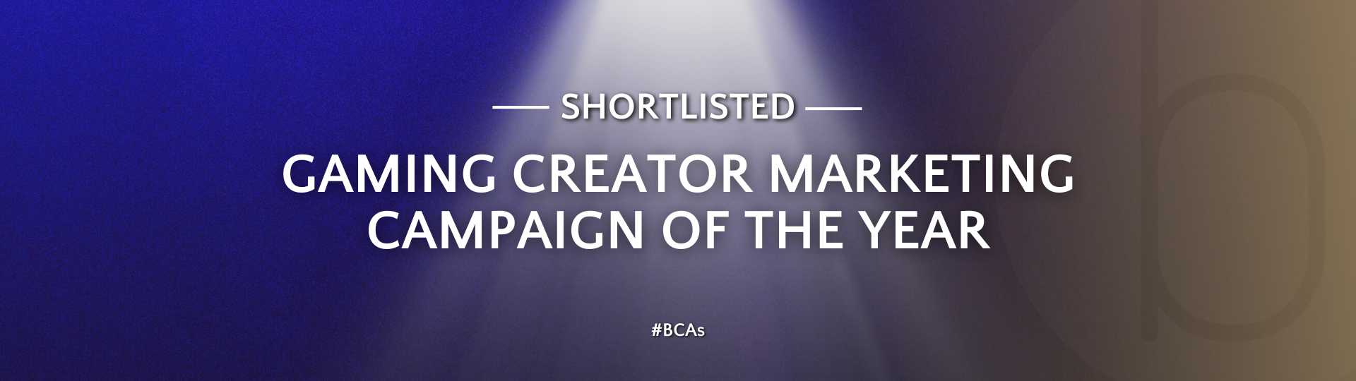 bCreator Gaming Creator Marketing Shortlist 2024